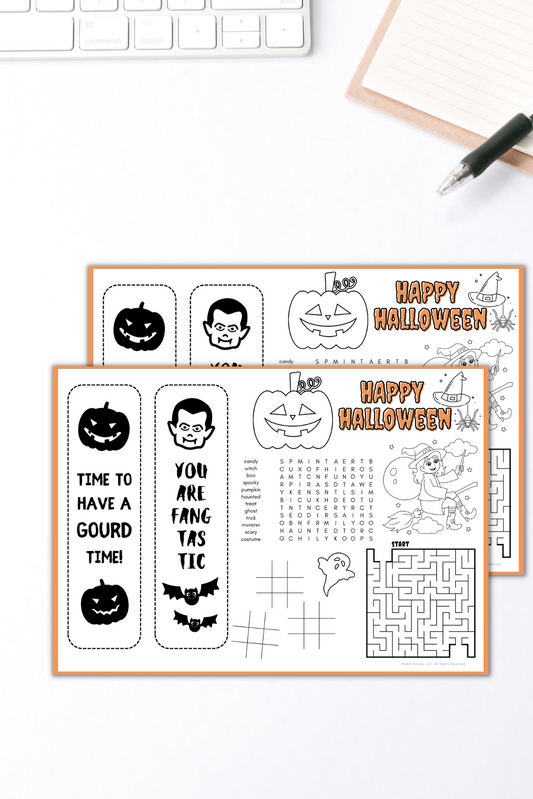 kids printable halloween activity sheet