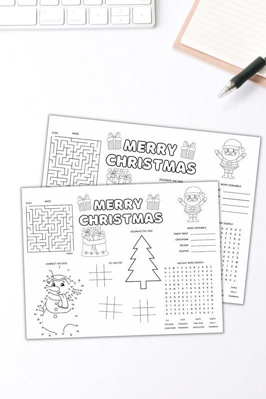 Kids Christmas Activity Sheet