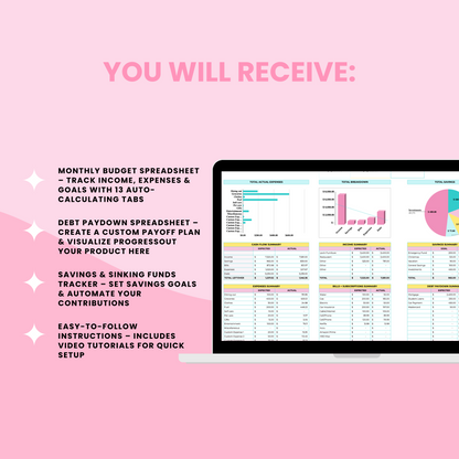 The Budget Reset Bundle includes 3 powerful, easy-to-use spreadsheets designed to help you manage your money with confidence — no complicated tools or financial jargon required.