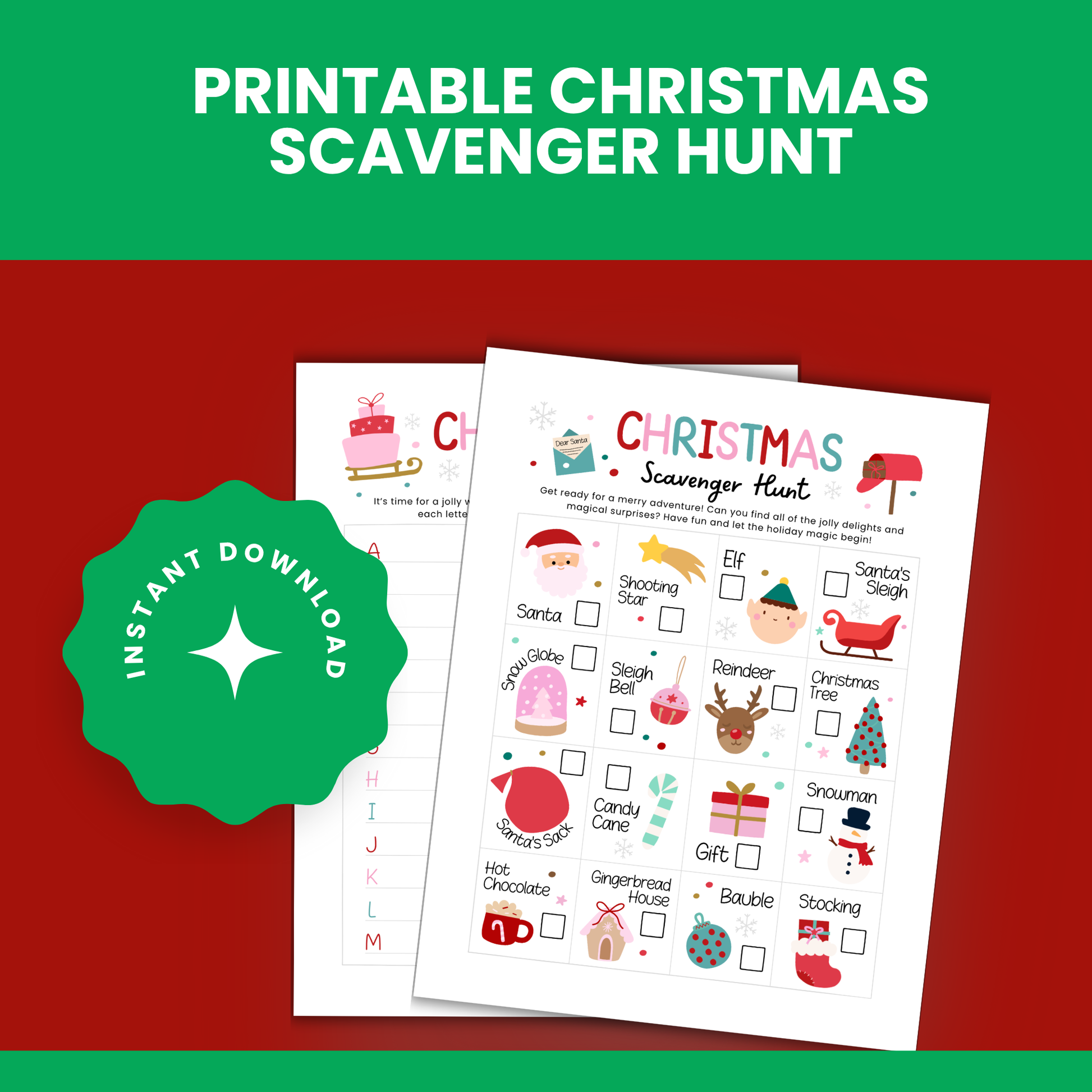 Christmas Scavenger Hunt Printable
