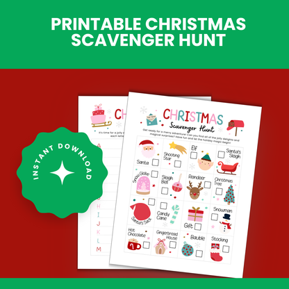 Christmas Scavenger Hunt Printable