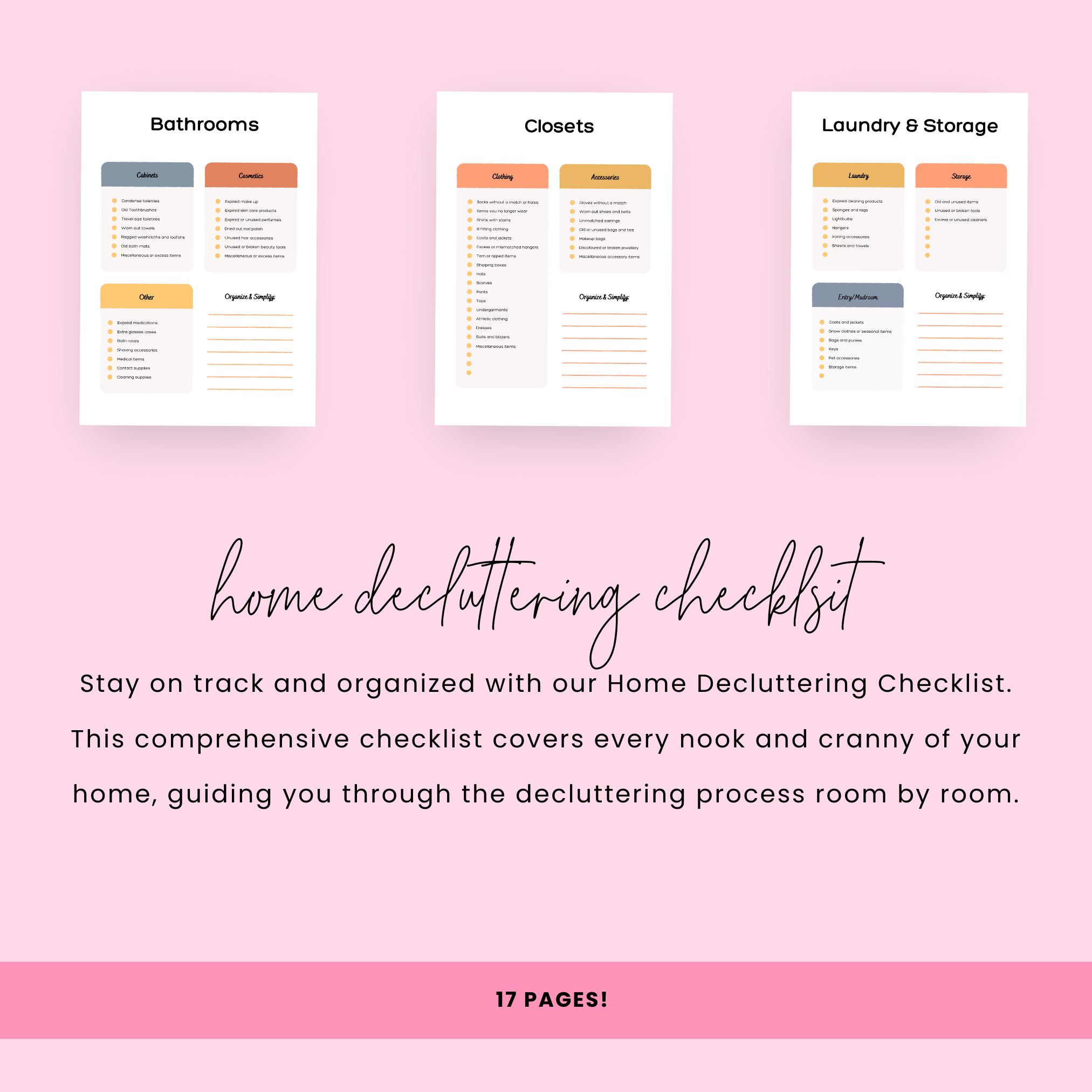 Declutter Guid Decluttering Guide – Addi Ganley