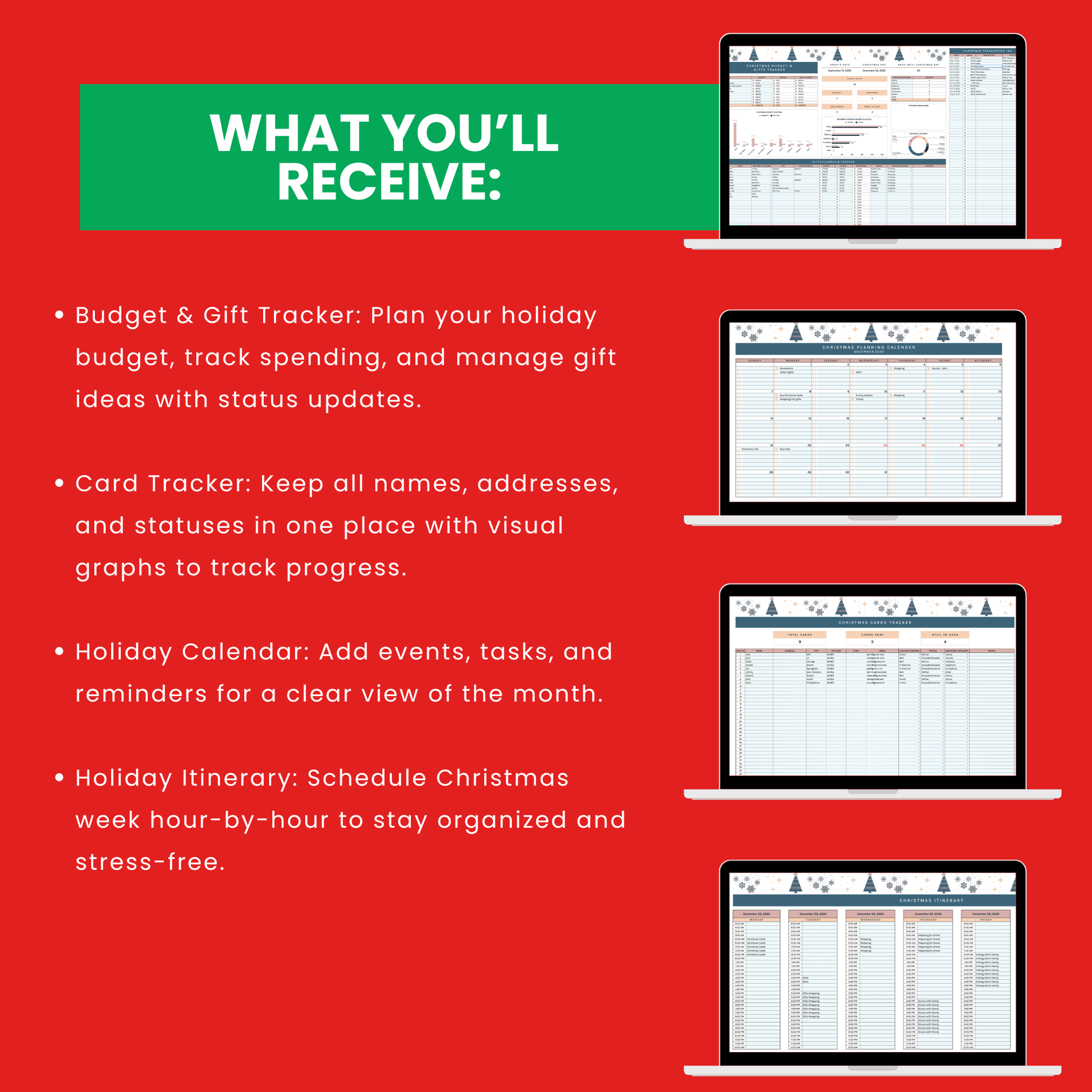 Christmas budget spreadsheet Google Sheets