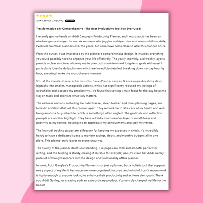 Comprehensive Productivity Planner featuring 50 printable pages including goal planners, habit trackers, meal planning templates, workout trackers, financial planning sheets, and gratitude journals designed as a complete system to organize your life and boost productivity.