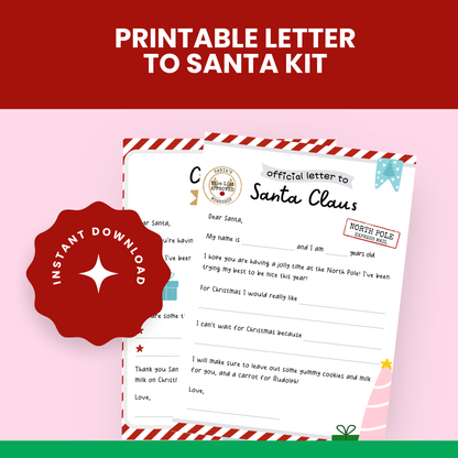 Printable letter to santa kit