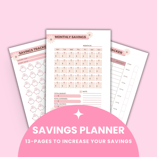 Take control of your finances and achieve your savings goals with our comprehensive Printable Savings Planner.