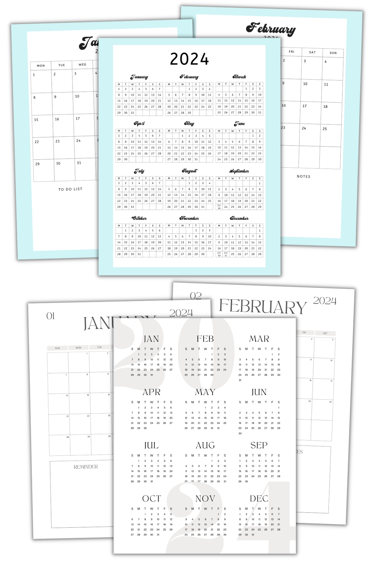 2024 Calendar Set