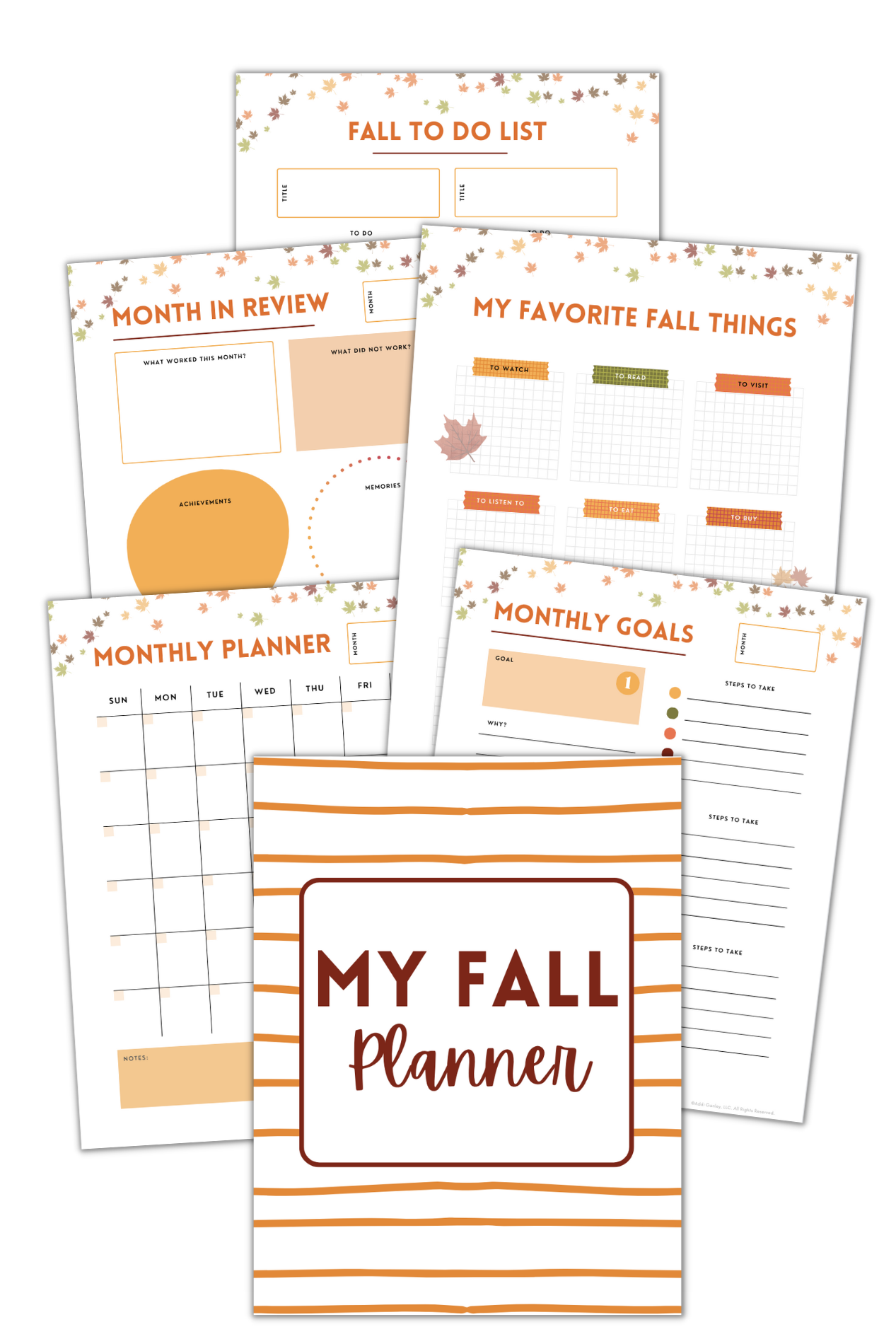 Fall Planner printable
