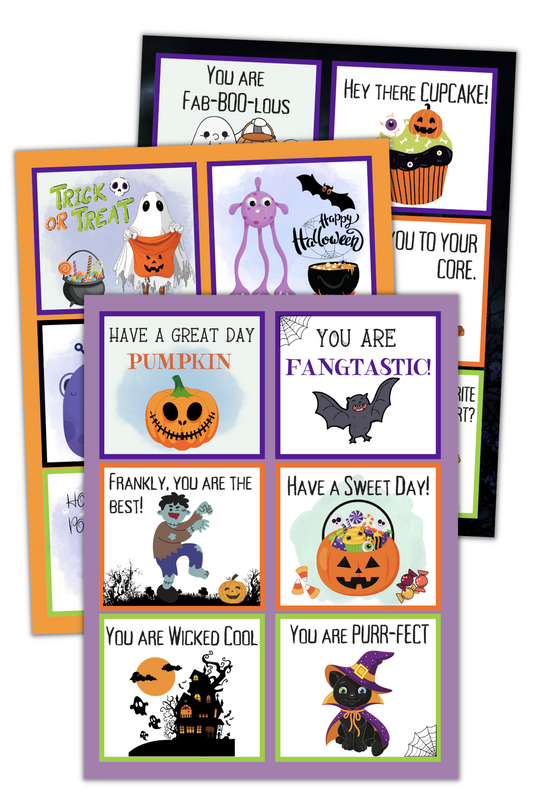 Halloween Lunch Box Notes