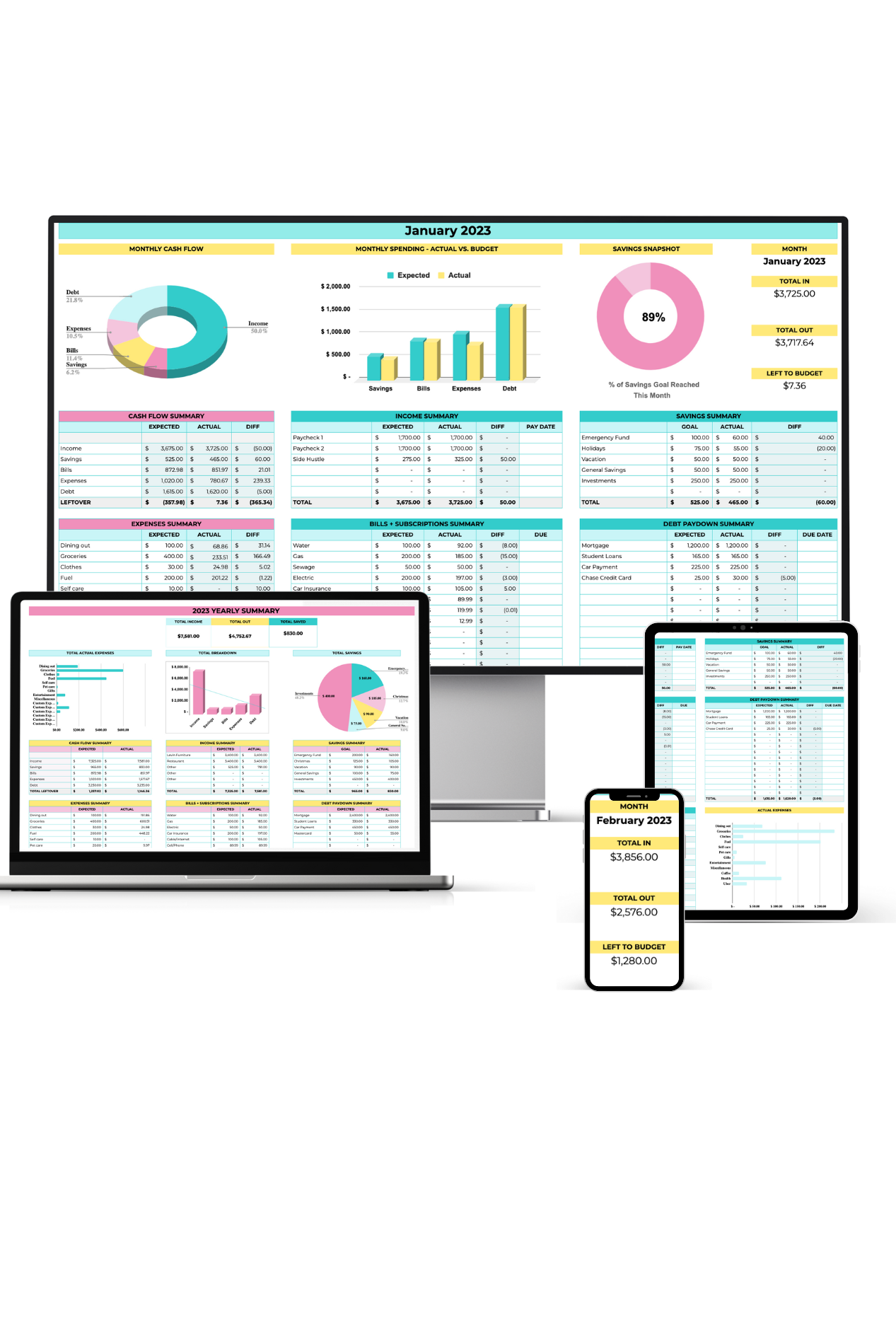 Monthly Budgeting Spreadsheets