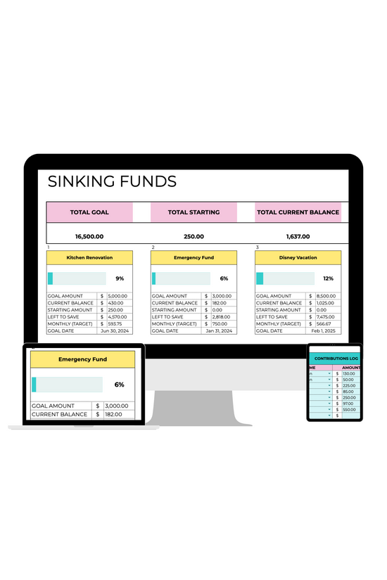 Savings & Sinking Funds Spreadsheets – Addi Ganley