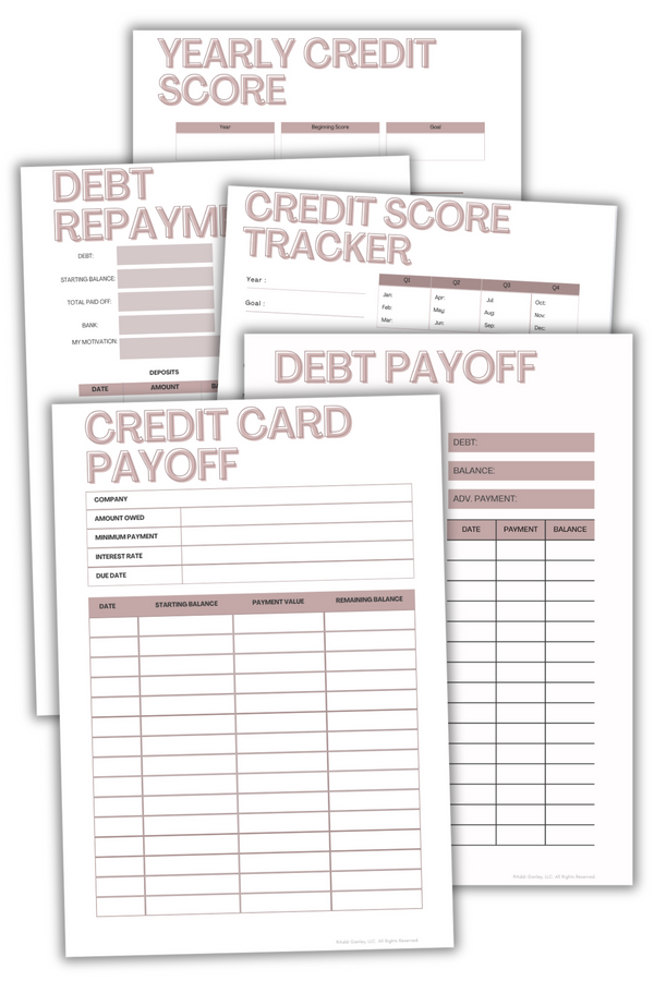 Credit Tracker [10 pages] – Addi Ganley