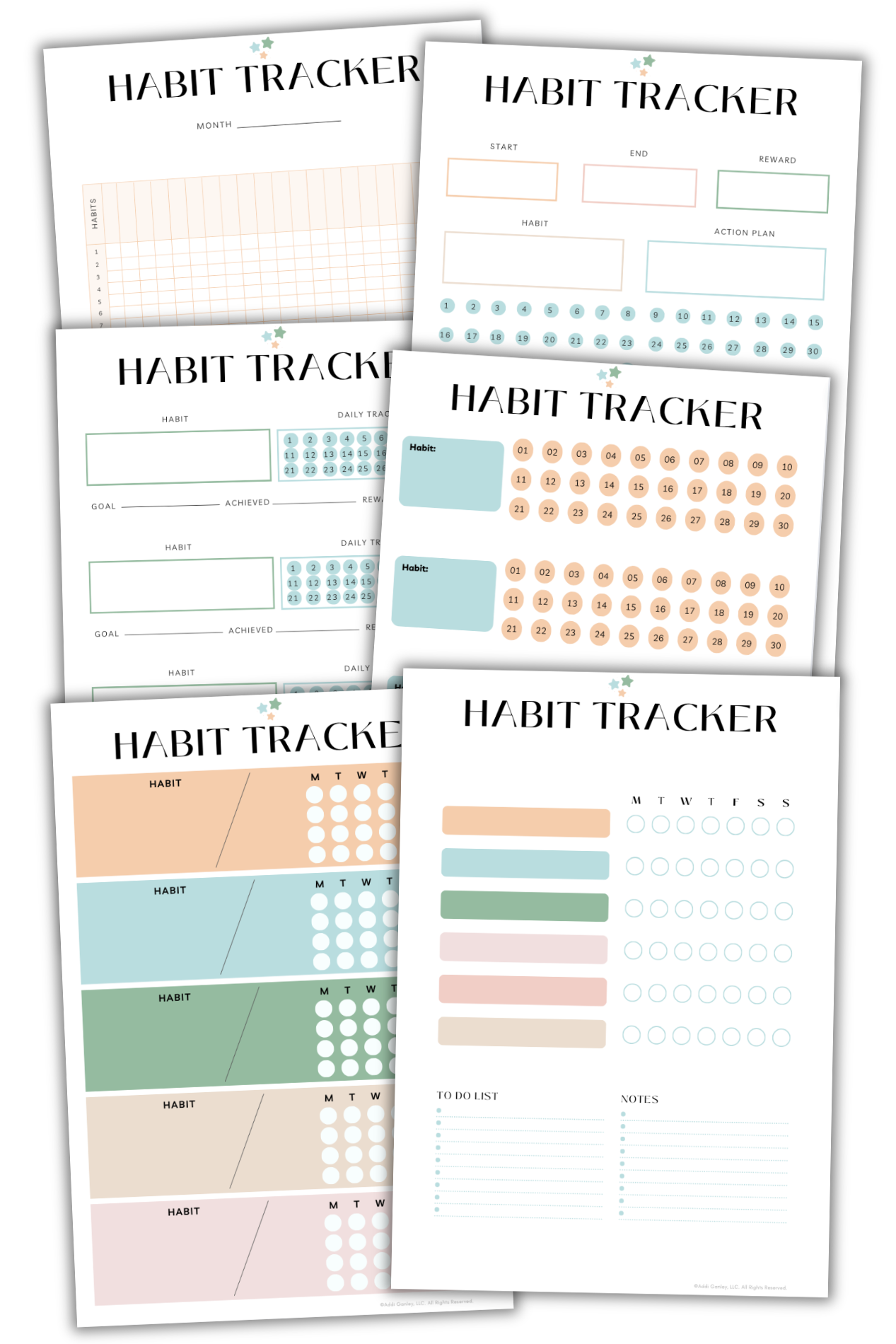 Habit Trackers Bundle