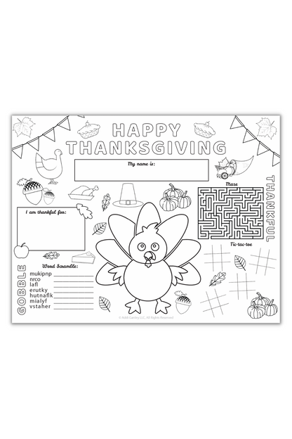 Kids Thanksgiving Activity Pack