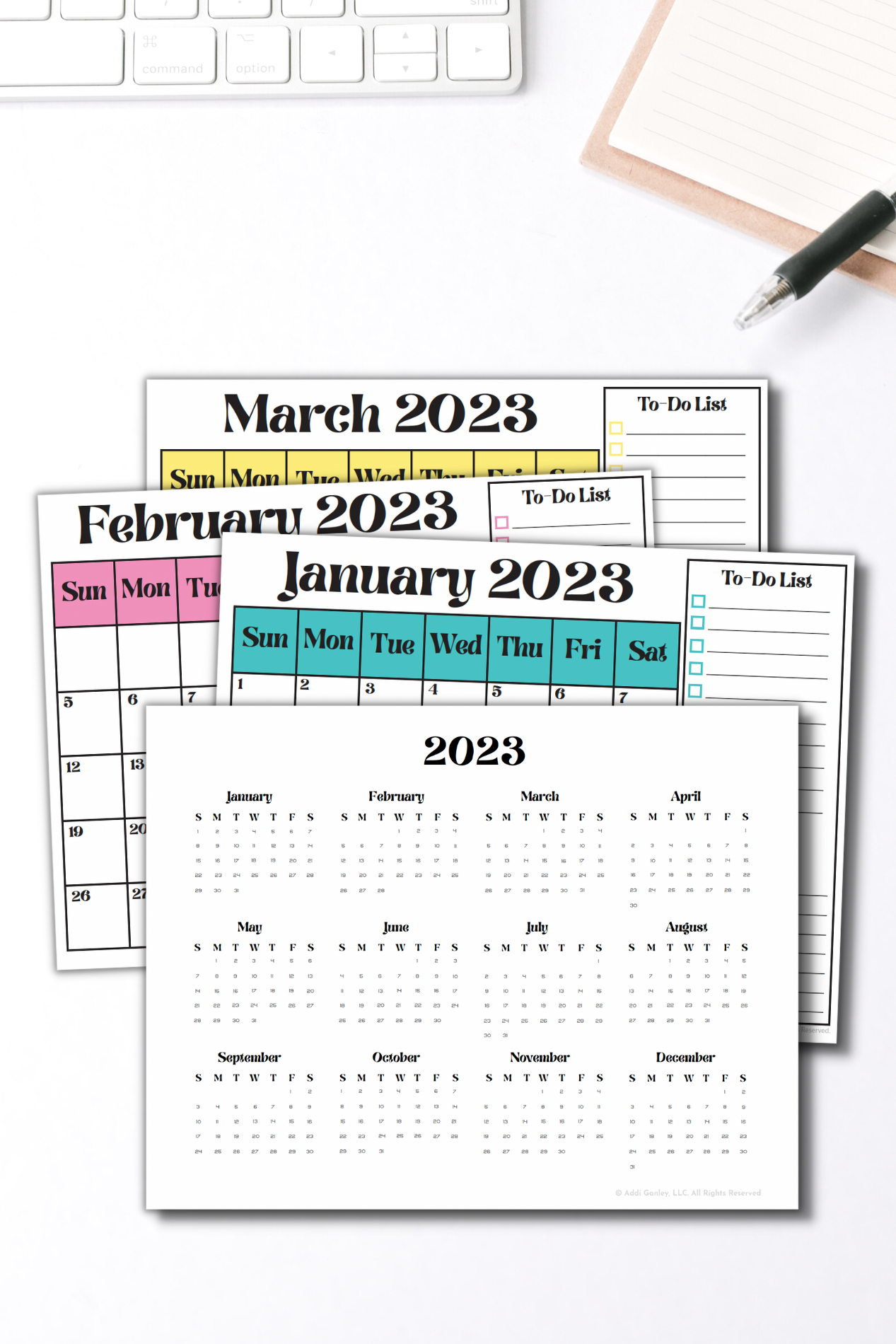 2023 Calendar Set