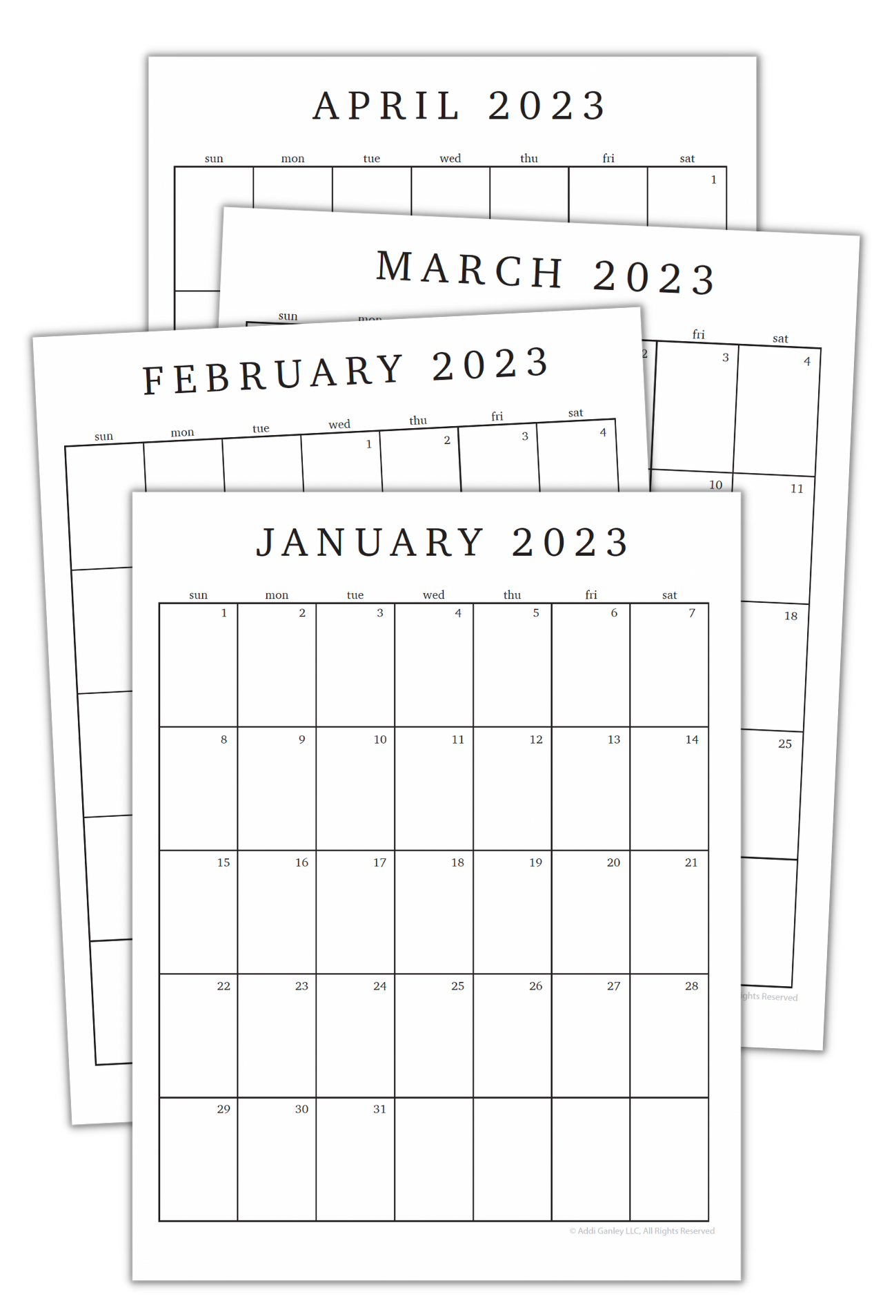 Minimalist Calendar 2023