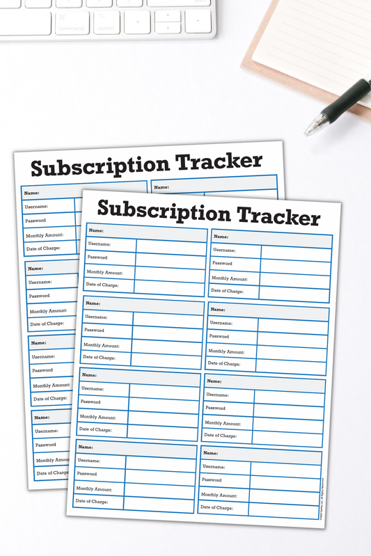 Monthly Subscription Tracker