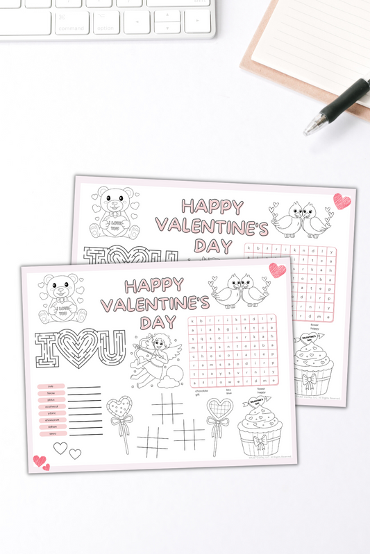 Kids Valentine's Day Activity Sheet