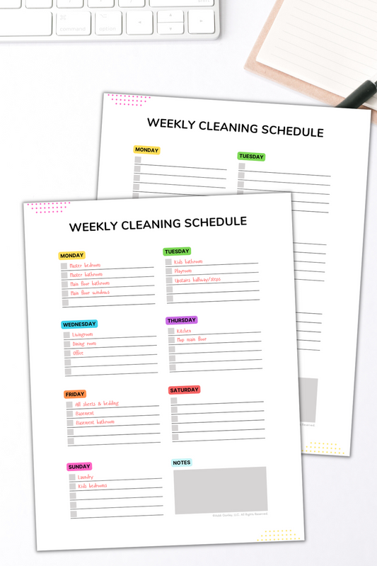 Weekly Cleaning Schedule